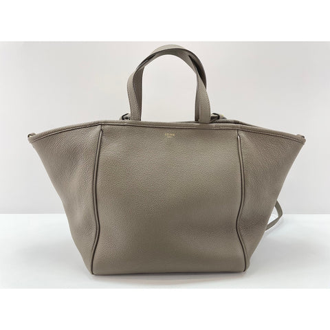 CELINE small fold hippo Shoulder Bag leather gray WS33410
