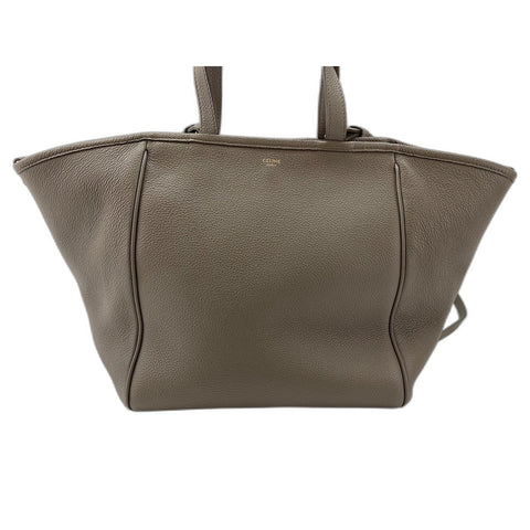 CELINE small fold hippo Shoulder Bag leather gray WS33410