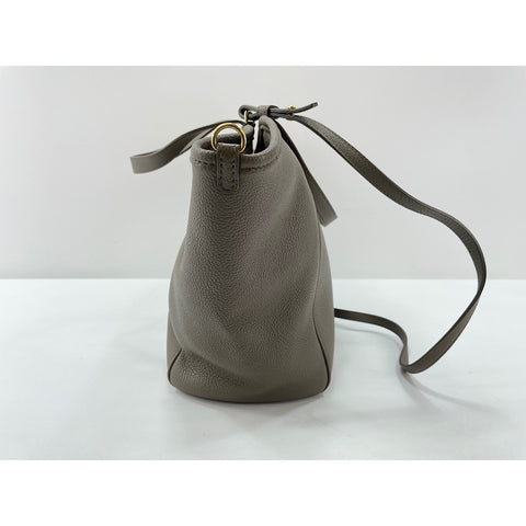 CELINE small fold hippo Shoulder Bag leather gray WS33410