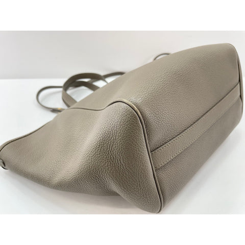 CELINE small fold hippo Shoulder Bag leather gray WS33410