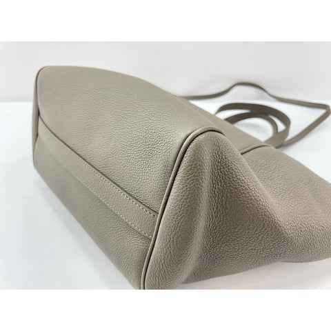 CELINE small fold hippo Shoulder Bag leather gray WS33410
