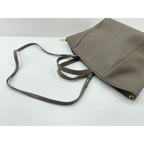 CELINE small fold hippo Shoulder Bag leather gray WS33410