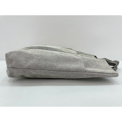 HERMES New Fool Toe Kabas Tote Bag canvas gray WS33416