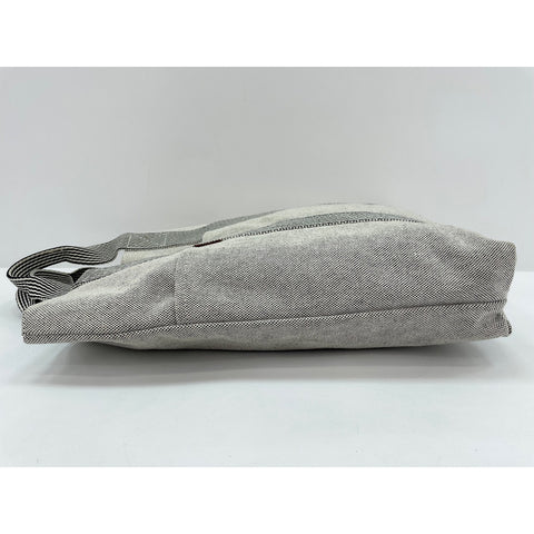 HERMES New Fool Toe Kabas Tote Bag canvas gray WS33416