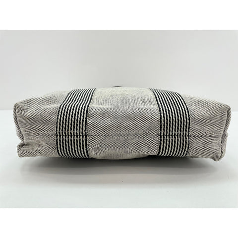 HERMES New Fool Toe Kabas Tote Bag canvas gray WS33416