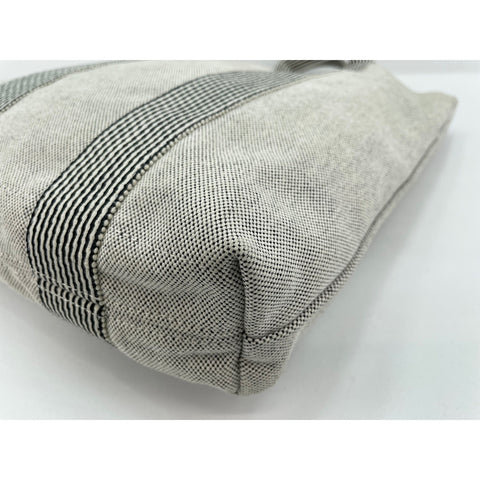 HERMES New Fool Toe Kabas Tote Bag canvas gray WS33416