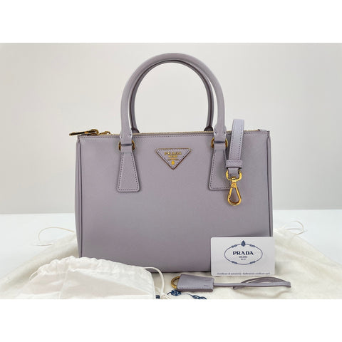 PRADA Galleria Saffiano Handbag leather purple WS33417