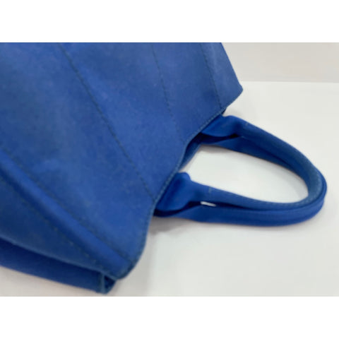 PRADA Canapa Handbag canvas blue WS33420