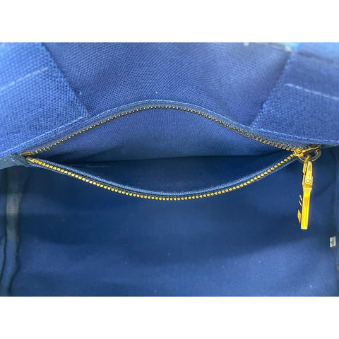 PRADA Canapa Handbag canvas blue WS33420