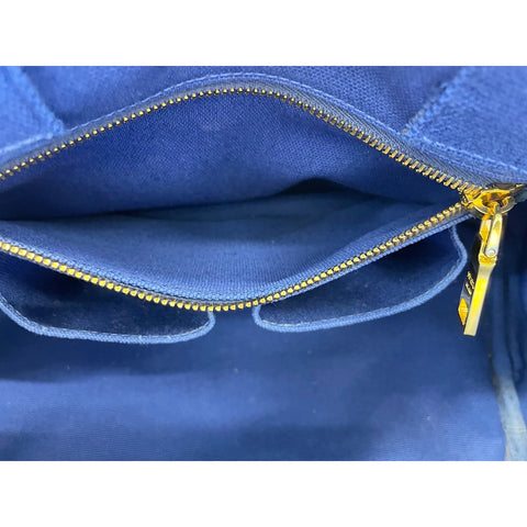 PRADA Canapa Handbag canvas blue WS33420