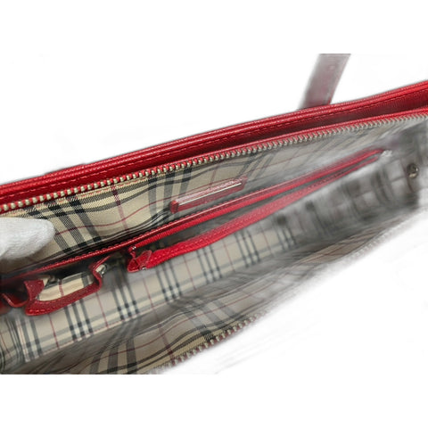 BURBERRY Handbag leather Red WS33437