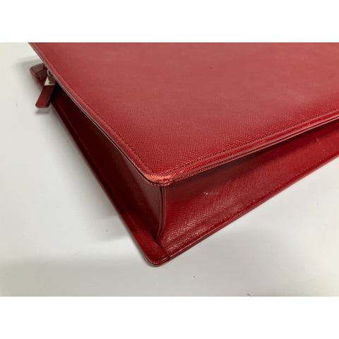 BURBERRY Handbag leather Red WS33437