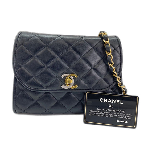 CHANEL Mini matrasse Shoulder Bag lambskin black WS33438