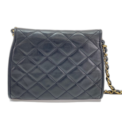 CHANEL Mini matrasse Shoulder Bag lambskin black WS33438