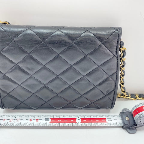 CHANEL Mini matrasse Shoulder Bag lambskin black WS33438