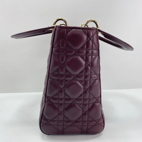 Christian Dior Lady Christian Dior 2WAY Handbag lambskin wine-red WS33439