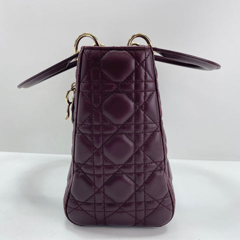 Christian Dior Lady Christian Dior 2WAY Handbag lambskin wine-red WS33439