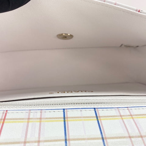 CHANEL Mini Flap 20 Shoulder Bag white WS33440