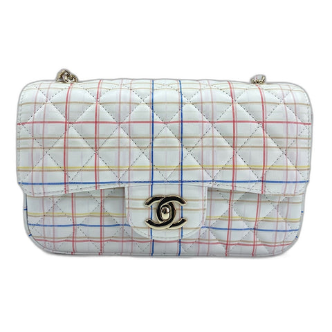 CHANEL Mini Flap 20 Shoulder Bag white WS33440
