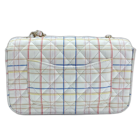 CHANEL Mini Flap 20 Shoulder Bag white WS33440