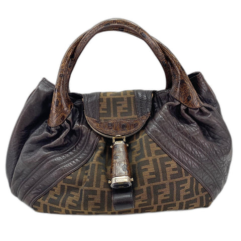 FENDI Zucca Tote Bag canvas Brown WS33441