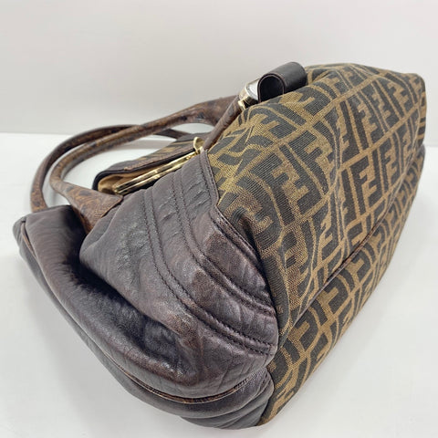 FENDI Zucca Tote Bag canvas Brown WS33441