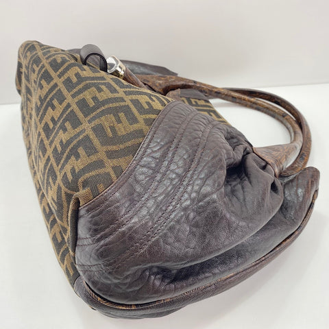 FENDI Zucca Tote Bag canvas Brown WS33441