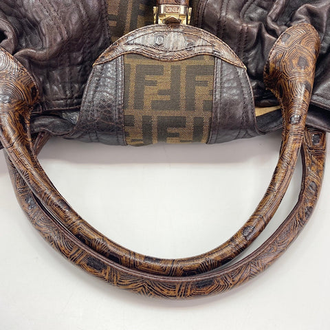 FENDI Zucca Tote Bag canvas Brown WS33441