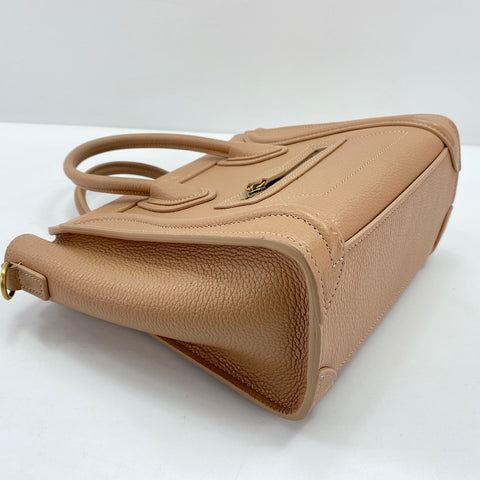 CELINE Luggage nano Handbag leather beige WS33444