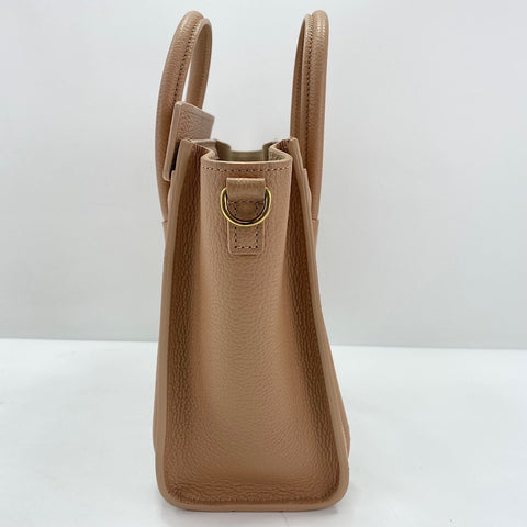 CELINE Luggage nano Handbag leather beige WS33444