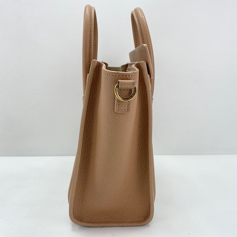 CELINE Luggage nano Handbag leather beige WS33444