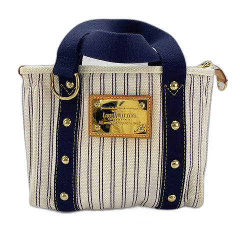 LOUIS VUITTON Antigua Hippo PM Handbag canvas Navy WS33447