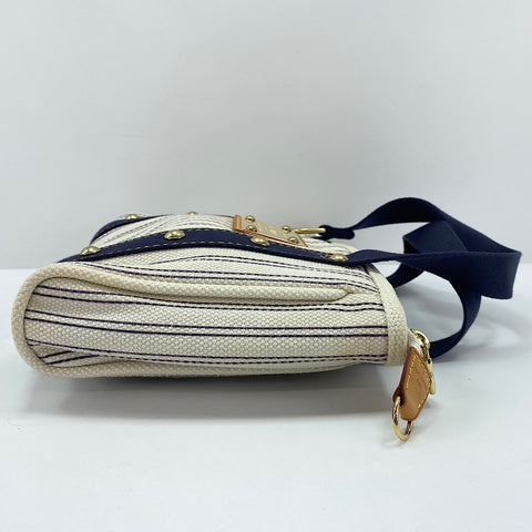 LOUIS VUITTON Antigua Hippo PM Handbag canvas Navy WS33447