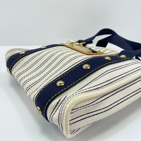 LOUIS VUITTON Antigua Hippo PM Handbag canvas Navy WS33447