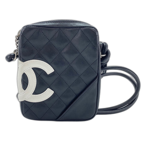 CHANEL Cambon Line Small Shoulder Bag lambskin black WS33451