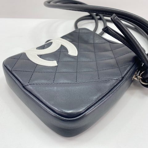 CHANEL Cambon Line Small Shoulder Bag lambskin black WS33451