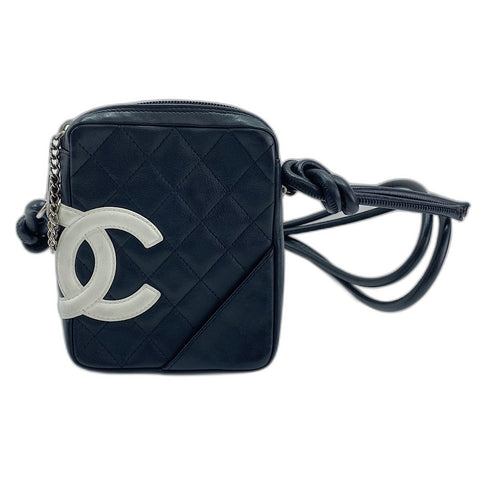 CHANEL Cambon line Shoulder Bag lambskin black WS33452