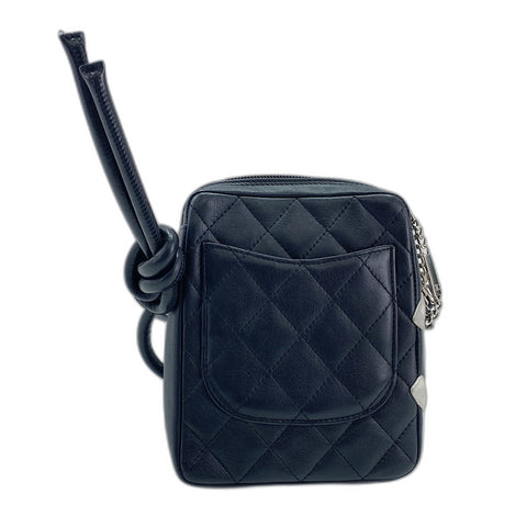CHANEL Cambon line Shoulder Bag lambskin black WS33452