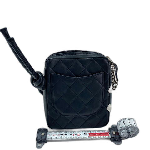 CHANEL Cambon line Shoulder Bag lambskin black WS33452