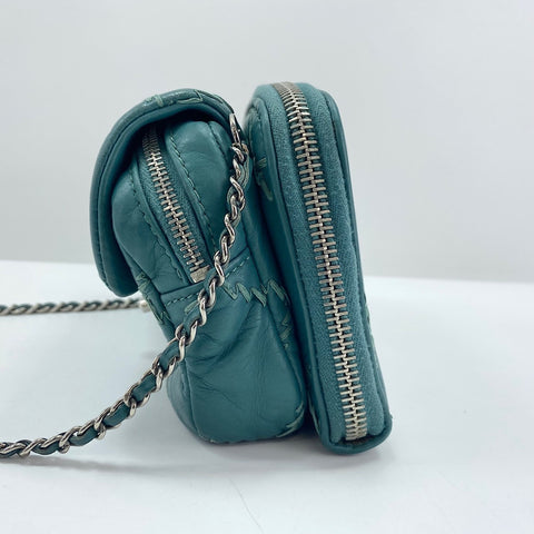 CHANEL Shoulder Bag lambskin green WS33454