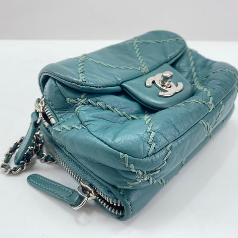 CHANEL Shoulder Bag lambskin green WS33454