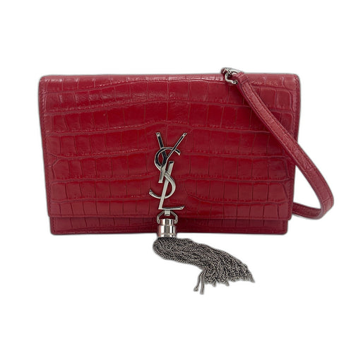 YVES SAINT LAURENT Kate Tassel Tassel Shoulder Bag Red WS34750
