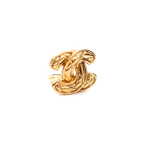 Chanel Coco Mark Matelasse 1990耳环GP金WS3348