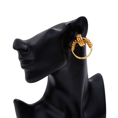 Chanel Coco Mark 2004 Boucles d'oreilles GP Gold WS3354