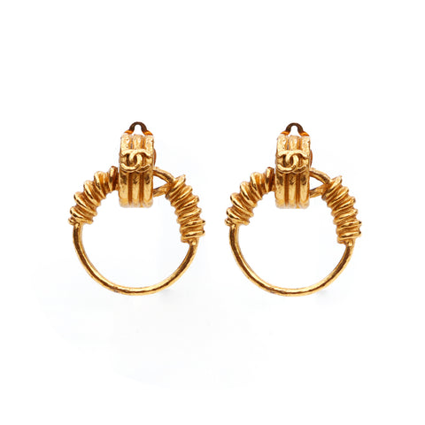 Chanel Coco Mark 2004 Boucles d'oreilles GP Gold WS3354