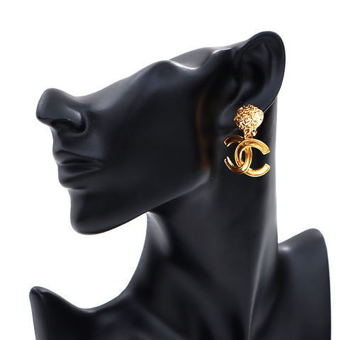 CHANEL COCO Mark 1995 Earring Gold Plated gold WS3362