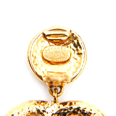 CHANEL COCO Mark 1995 Earring Gold Plated gold WS3362