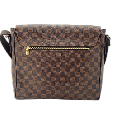 LOUIS VUITTON Damier District MM Shoulder Bag Brown WS33661