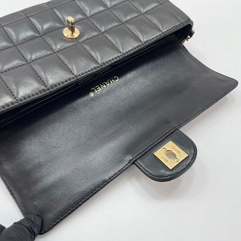 CHANEL Chocolate bar Shoulder Bag black WS33665