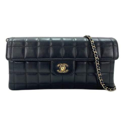 CHANEL Chocolate bar Shoulder Bag black WS33665